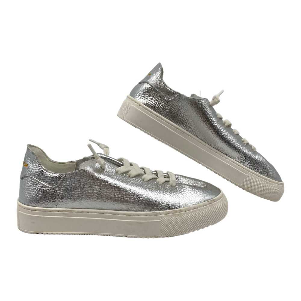 Sam Edelman Silver Leather Poppy Sneakers | Girls Size 4